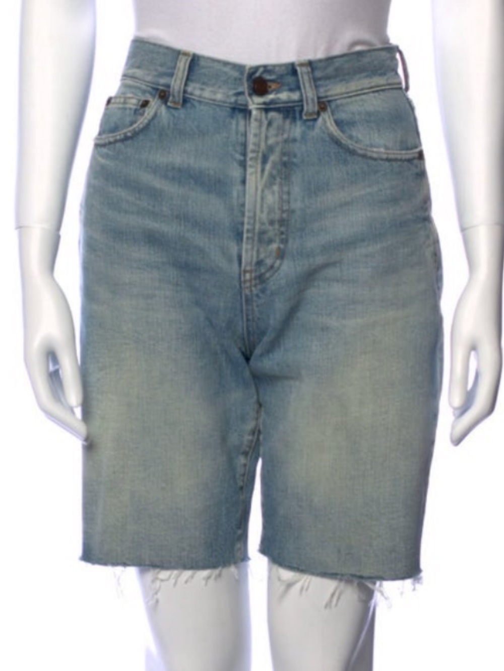 Saint Laurent Light Blue Denim Shorts